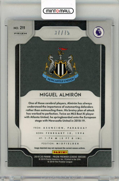 2019-20 Panini Prizm Premier League Soccer Miguel Almiron Violet Breakaway Prizms37/75 Newcastle United