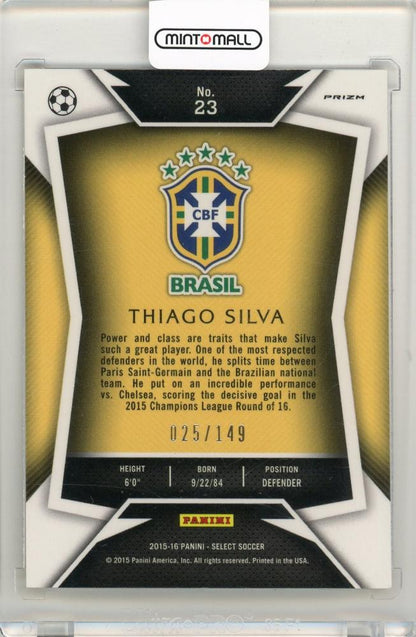 2015 Panini Select Soccer Thiago Silva Orange Parallel025/149 Brazil