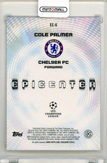 2025-26 Topps UEFA Club Competitions Cole Palmer Epicenter Chelsea FC