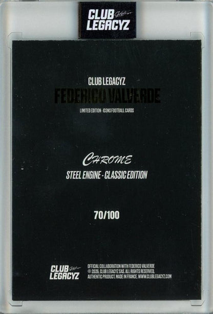 2026 CLUB LEGACYZ ICONS Federico Valverde Chrome70/100 Uruguay
