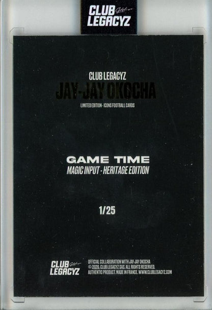 2026 CLUB LEGACYZ ICONS jay-jay Okocha Game Time1/25 Nigeria