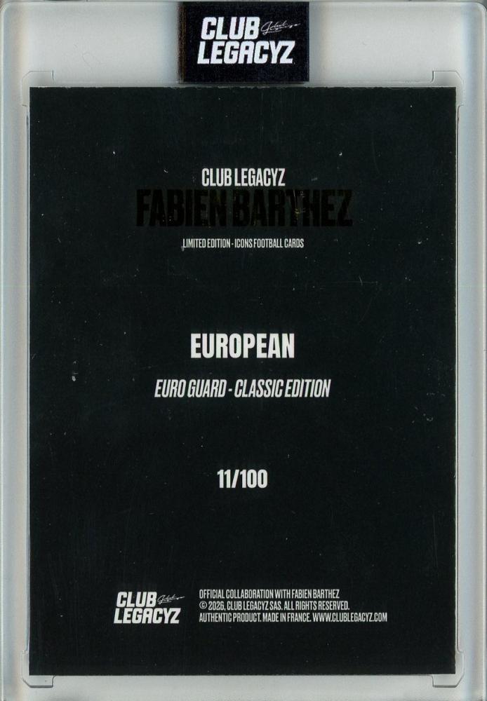 2026 CLUB LEGACYZ ICONS Fabien Barthez European11/100 France