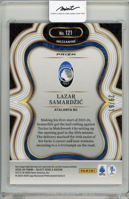 2025-26 PANINI SELECT SERIE A Lazar Samardzic #12129/61 Atalanta BC