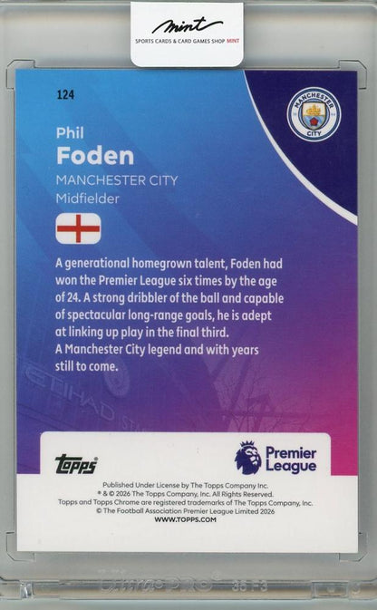 2025-26 TOPPS Premier League Phil Foden #124102/150 Manchester City
