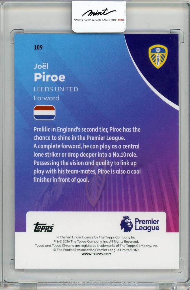 2025-26 TOPPS Premier League Joel Piroe #109169/250 Leeds United