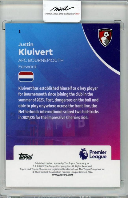 2025-26 TOPPS Premier League Justin Kluivert #1199/199 AFC Bournemouth