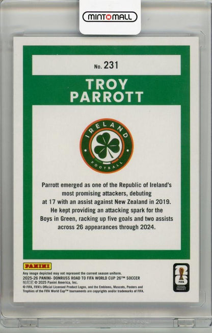 2025-26 PANINI DONRUSS ROAD TO FIFA WORLD CUP Troy Parrott #23117/75 Lreland