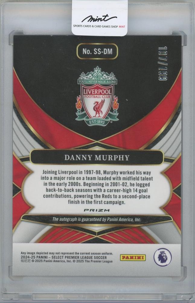 2024-25 PANINI Select English Premier League Select Signatures Purple / DANNY MURPHY(Liverpool FC) 107/199