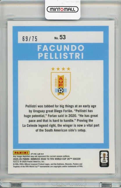 2025-26 PANINI DONRUSS ROAD TO FIFA WORLD CUP Facundo Pellistri #5369/75 Uruguay
