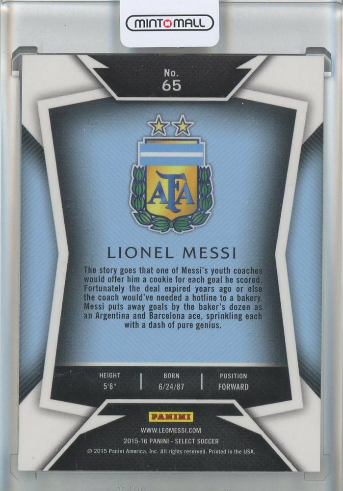 2015-16 Select Lionel Messi #65 Argentina