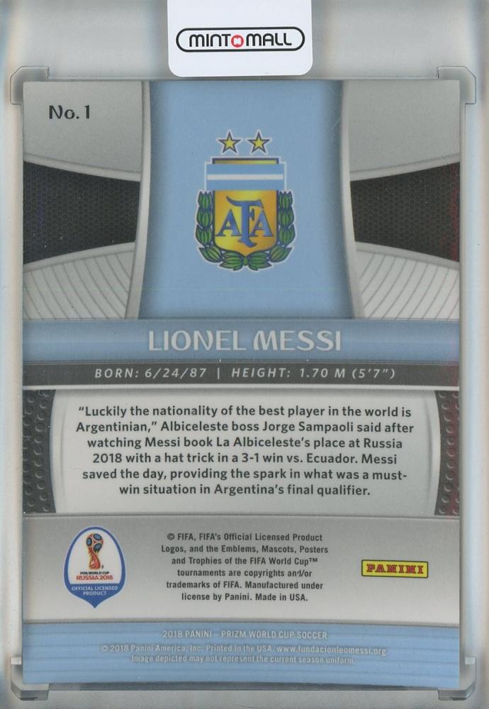 2018 Panini Prizm World Cup Lionel Messi #1 Argentina