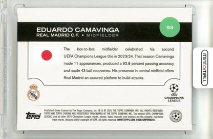 2025 Topps Uefa Japan Edition Eduardo Casmavinga #93 Base Green Mojo Parallel 32/99 Real Madrid C.F.