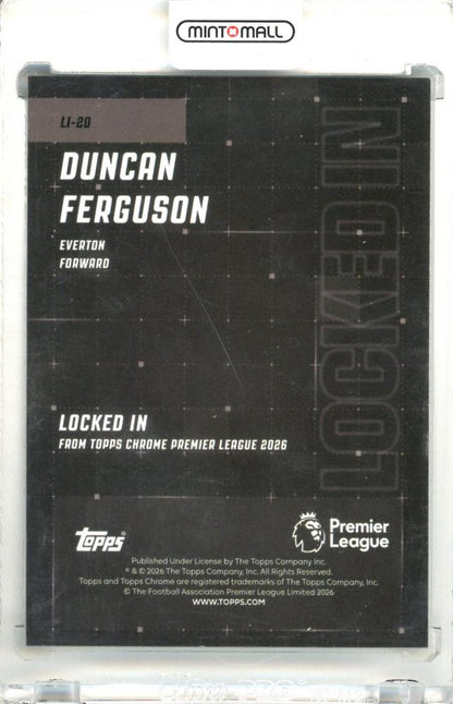 2026 Topps Chrome Premier League Duncan Ferguson #LI-20 Locked In Everton