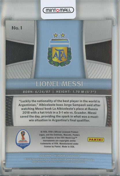 2018 Panini Prizm World Cup Lionel Messi #1 Argentina