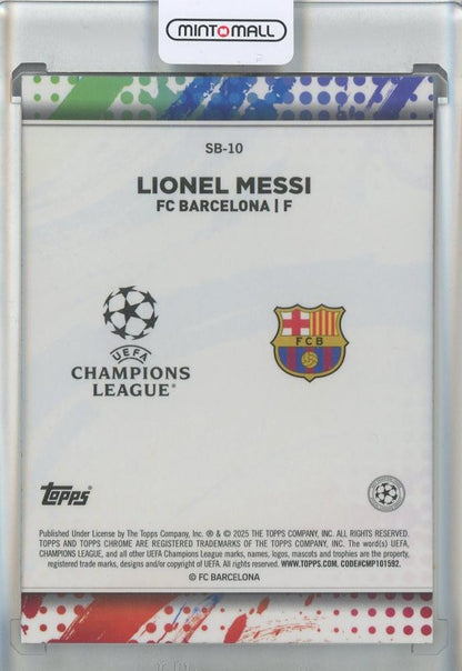 2024-25 Topps Chrome UEFA Club Competitions Soccer Lionel Messi Brush #SB10 FC Barcelona
