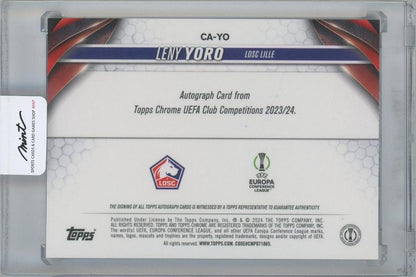2023-24 TOPPS Chrome UEFA Club Competitions Chrome Autographs Violet Speckle Refractors / LENY YORO(Lille OSC) 046/299