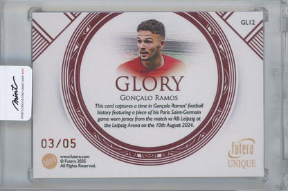 2025 FUTERA Unique World Football Edition 21 GLORY Relics Ruby / GONCALO RAMOS(Portugal) 03/05