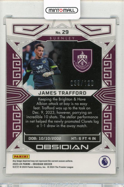 2023-24 PANINI Obsidian James Trafford #29039/120 Burnley