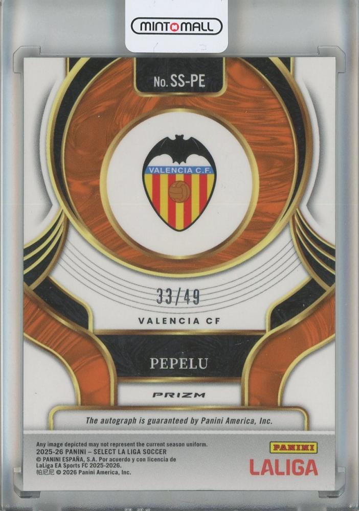 2025-26 Select La Liga Select Pepelu Signatures Purple #1333/49 Valencia