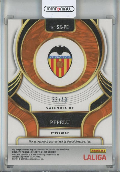 2025-26 Select La Liga Select Pepelu Signatures Purple #1333/49 Valencia