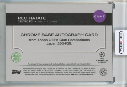 2024-25 Topps UEFA Club Competitions Japan Edtion Reo Hatate Green Mojo Autograph #CAHT19/99 Celtic FC