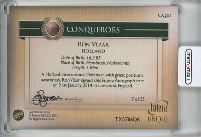 2014 Futera Ron Vlaar Autographs #CQ01