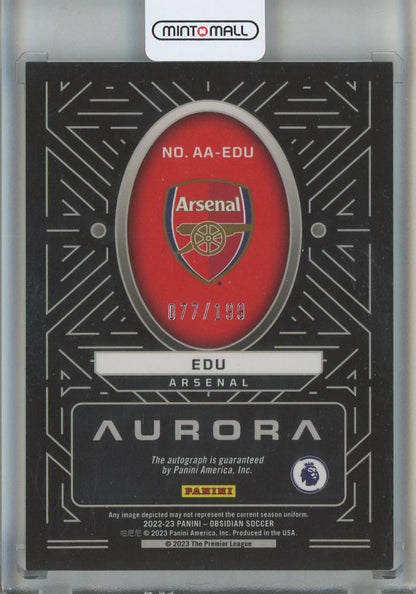 2022-23 Panini Obsidian Edu Aurora Autographs #19077/199 Arsenal