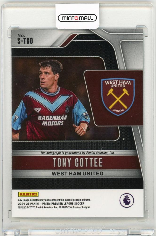 2024-25 Panini Prizm Premier League Tony Cottee SignaturesS-TGO West Ham United