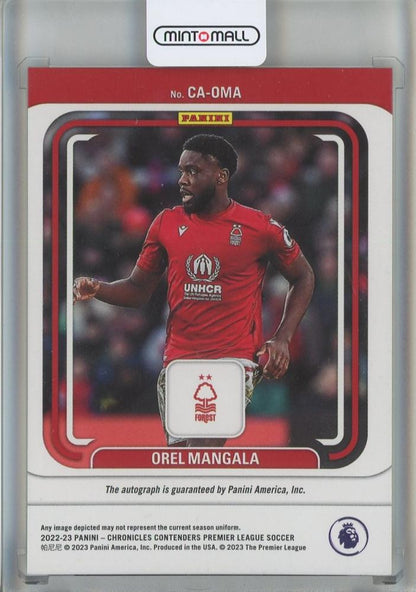 2022-23 Panini Chronicles English Premier League Orel Mangala Contenders Autographs #28 Nottingham Forest FC