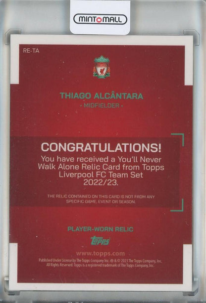2022-23 Liverpool FC Topps Team Set Thiago Alcântara You