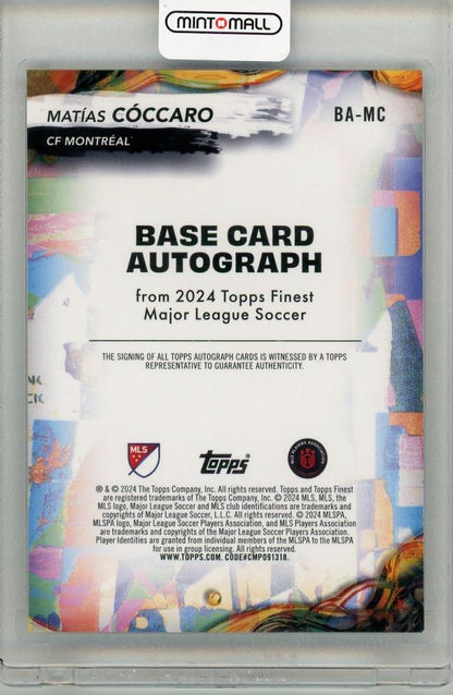 2024 TOPPS finest Matias Coccaro Auto CF Montréal