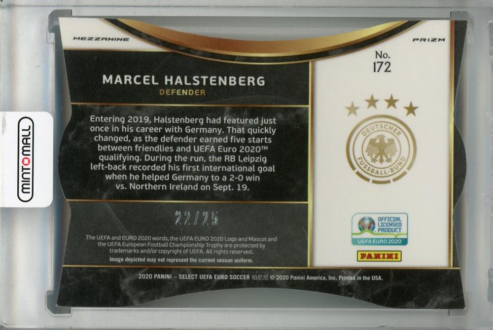 2020 Panini Select UEFA Euro Preview Germany Marcel Halstenberg Base Mezzanine Tie-Dye RC parallel card 22 of 25