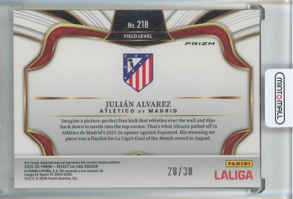 2025-26 Select La Liga Julian Alvarez Winter Camo #21828/30 Atletico Madrid
