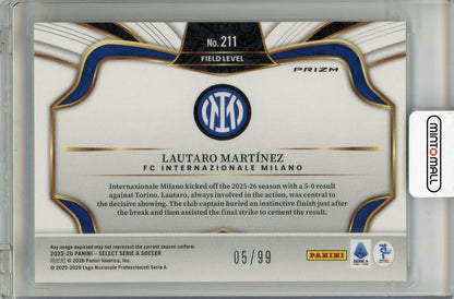 2025-26 SELECT SERIE A Lautaro Martinez #21105/99 Internazionale Milano
