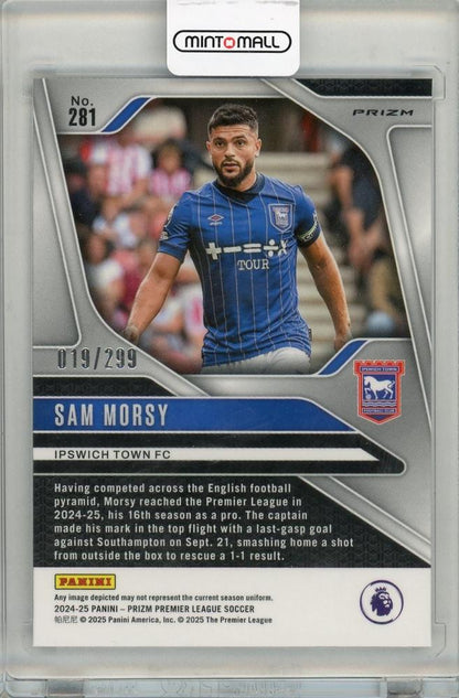 2024-25 PANINI PRIZM Sam Morsy 019/299 Ipswich Town FC
