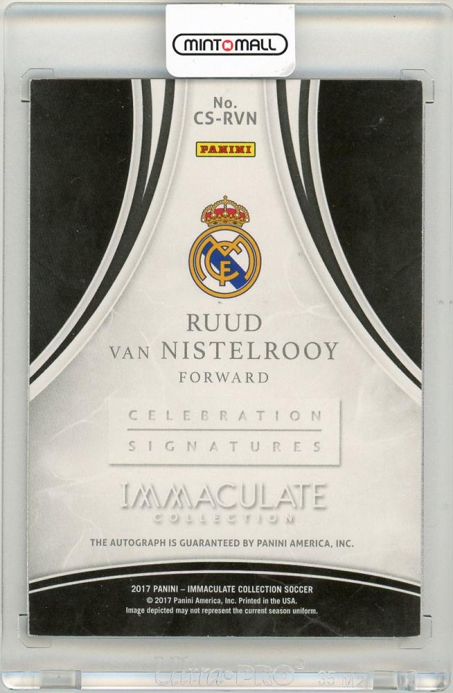 2017 Panini Immaculate Collection Ruud van Nistelrooy Celebration Signature(ON CARD)13/49 Real Madrid CF