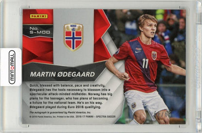 2016-17 Panini Spectra Martin Odegaard Signature Red Parallel60/65 Norway