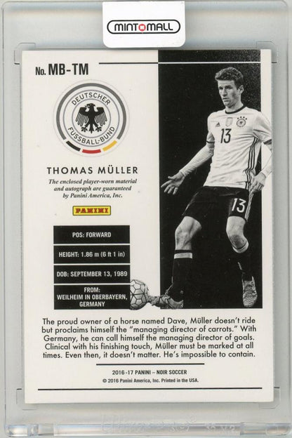 2016-17 Panini Noir Thomas Muller Black and White Autographed Memorabilia(ON CARD)19/35 Germany