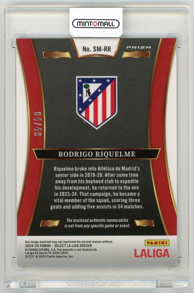 2024-25 Panini Select LaLiga Rodrigo Riquelme Memorabilia Purple Parallel4/49 Atletico de Madrid