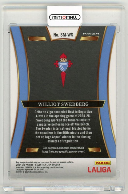 2024-25 Panini Select LaLiga Williot Swedberg MemorabiliaSM-WS RC Celta