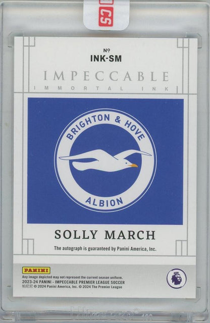 2023-24 PANINI Impeccable English Premier League Immortal Ink Silver / SOLLY MARCH(Brighton and Hove Albion) 02/25