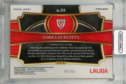 2023-24 Panini Select La Liga Gorka Guruzeta Field Level Wave Red #214 Athletic Club