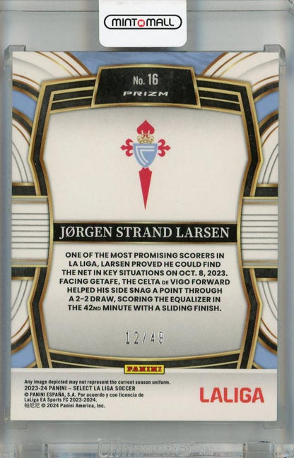 2023-24 Panini Select La Liga Jorgen Strand Larsen Equalizers Tie-Dye #16 12/49 RC Celta