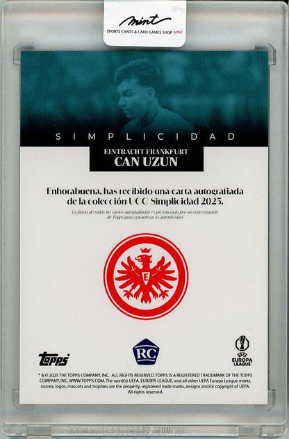 2025 TOPPS Simplicidad Can Uzun Autograph (RC)07/49