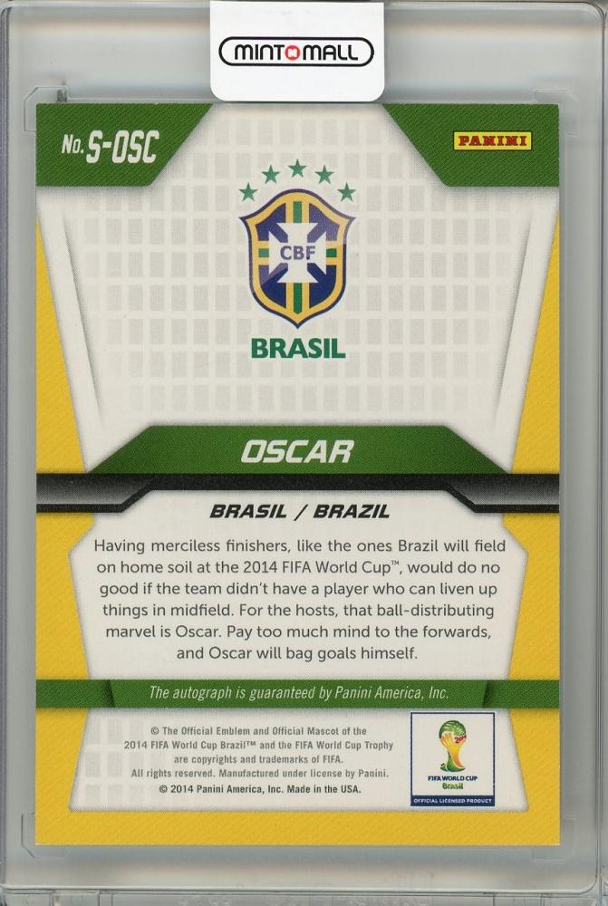 2014 PANINI PRIZM FIFA WORLD CUP Oscar Auto#S-OSC Brasil