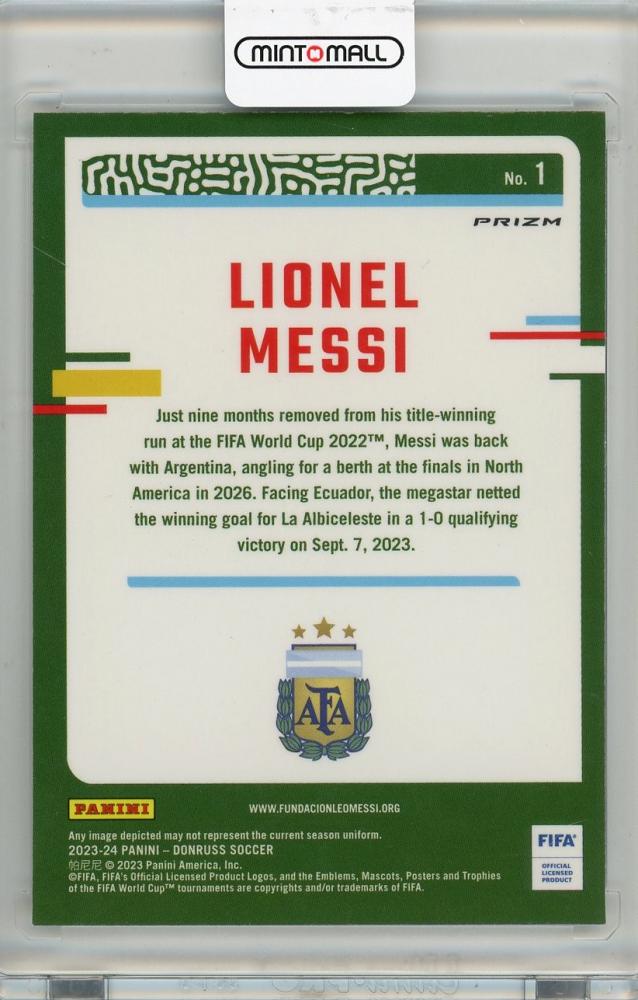 2023-24 PANINI DONRUSS Lionel Messi #1 Argentina