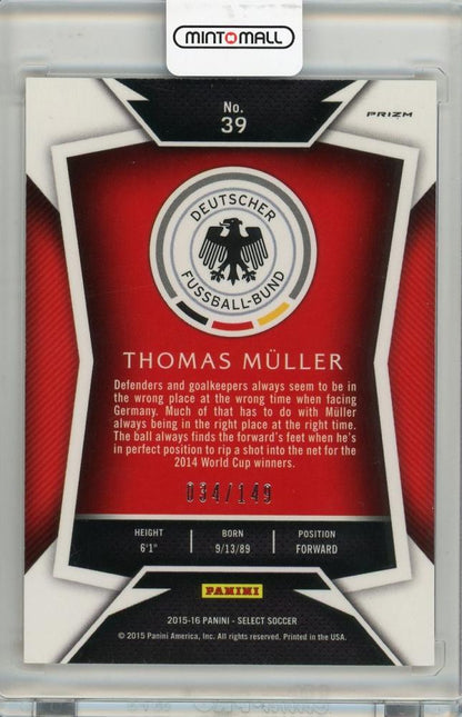2015-16 PANINI SELECT Thomas Muller #39034/149 Germany