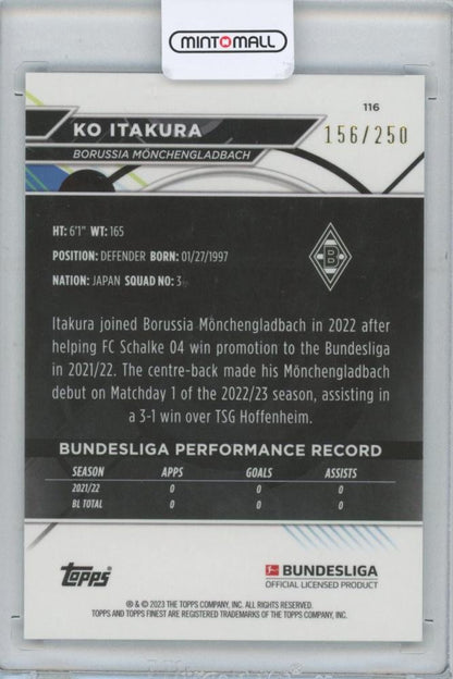 2022-23 TOPPS Finest Bundesliga Purple Refractors #116 Ko Itakura 156/250