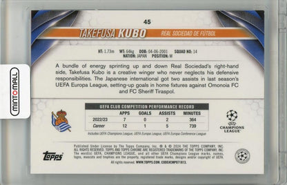 2024 TOPPS Chrome UEFA CHAMPIONS LEAGUE Takefusa Kubo #45 Real Sociedad