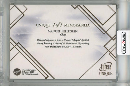 2024 Futera Unique World Football Manuel Pellegrini 23ct Gold Plated Framed MEMORABILIA1/1 Chile